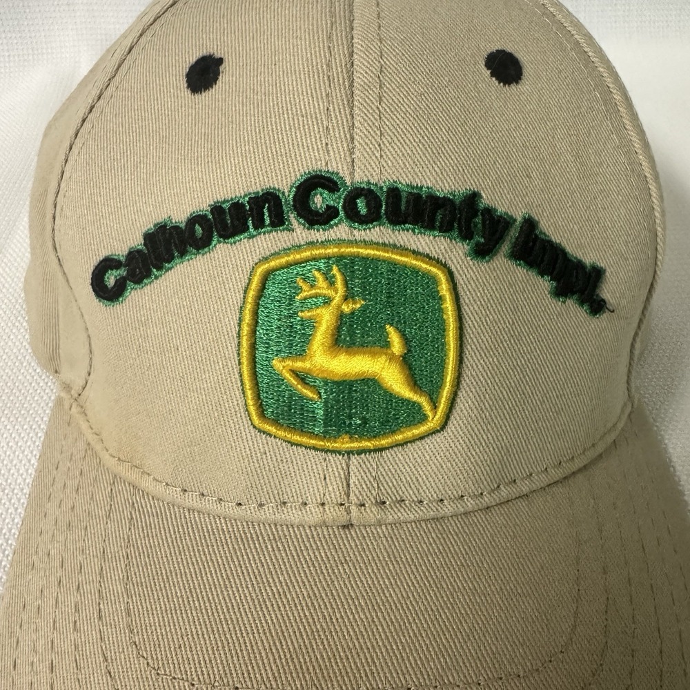 Vintage‎ John Deere Hat Calhoun County Implement with adjustable back